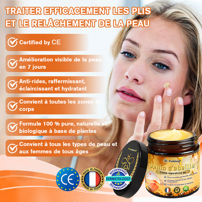 "Fabriqué et expédié de France|✅ Boutique officielle✨Purelora® venin d'abeille Crème réparatrice au 🔥 DERNIER JOUR - 80 % DE RÉDUCTION 💎"