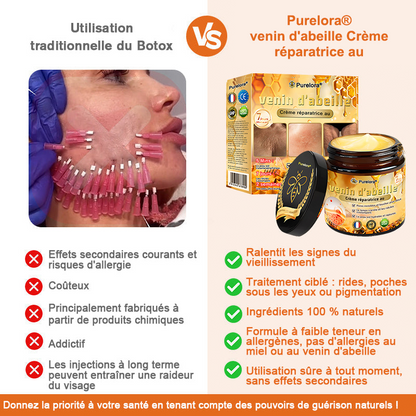 "Fabriqué et expédié de France|✅ Boutique officielle✨Purelora® venin d'abeille Crème réparatrice au 🔥 DERNIER JOUR - 80 % DE RÉDUCTION 💎"