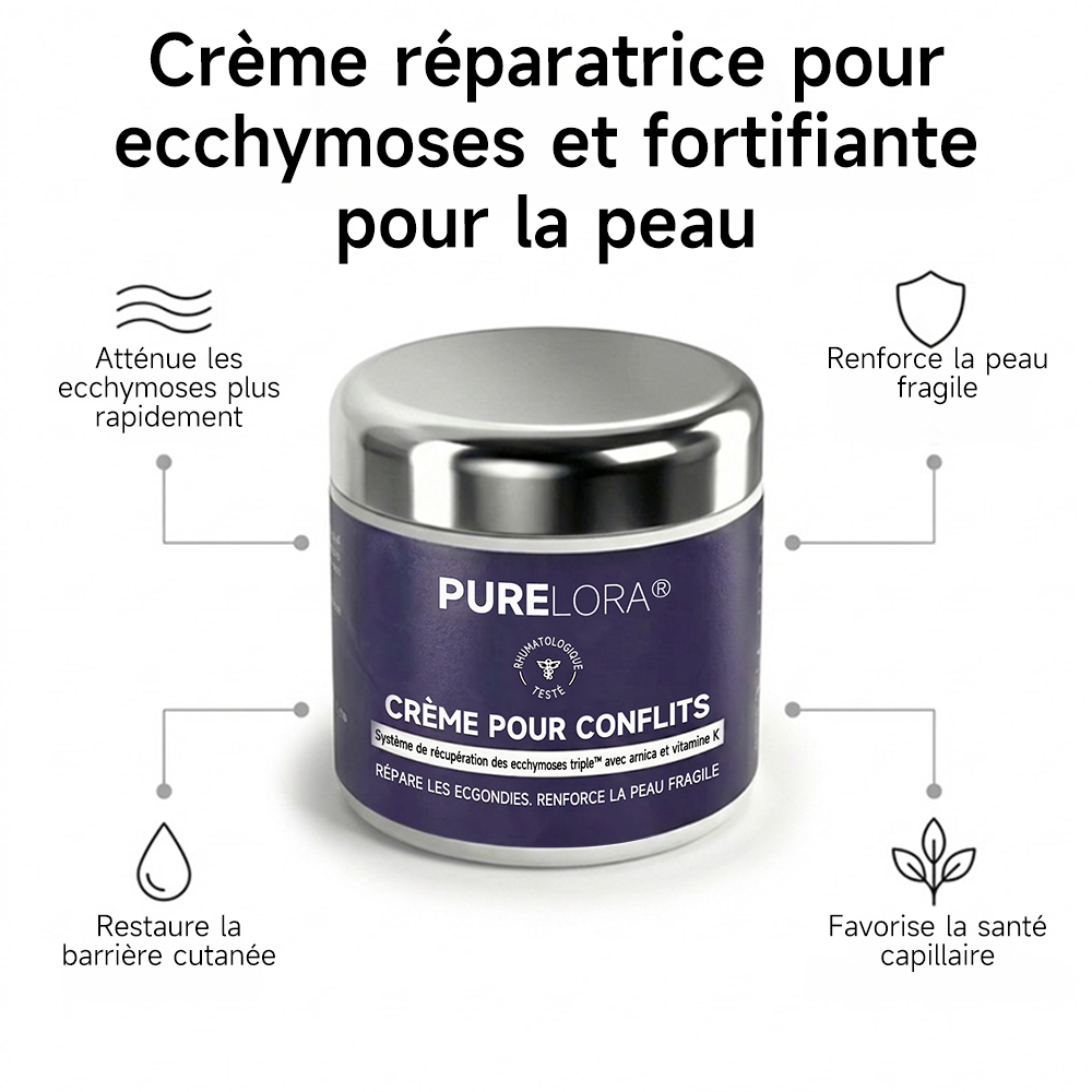 💥 Plus de 100 000 unités vendues 💕 PURELORA® – Crème réparatrice pour les ecchymoses et fortifiante pour la peau