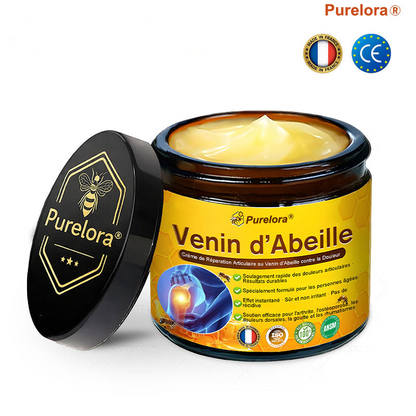 Purelora® Crème Apitoxine pour Soulager les Douleurs Articulaires et Réparer – Cicatrisation Profonde de l'Os et Soulagement Instantané de la Douleur (Formule Officielle Britannique)