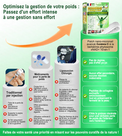 🇫🇷 Boutique Officielle France | 🧑‍⚕️🩺 𝗖𝘂𝗿𝗮𝗹𝗼𝗻𝗮® Berbérine · Moringa × NAD+ Patch Nano Microneedle 10-en-1 Avancé  💪 Une application par jour — des résultats visibles dès 7 jours