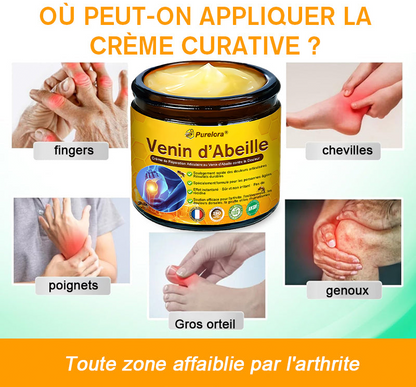 Purelora® Crème Apitoxine pour Soulager les Douleurs Articulaires et Réparer – Cicatrisation Profonde de l'Os et Soulagement Instantané de la Douleur (Formule Officielle Britannique)