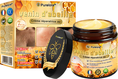 "Fabriqué et expédié de France|✅ Boutique officielle✨Purelora® venin d'abeille Crème réparatrice au 🔥 DERNIER JOUR - 80 % DE RÉDUCTION 💎"